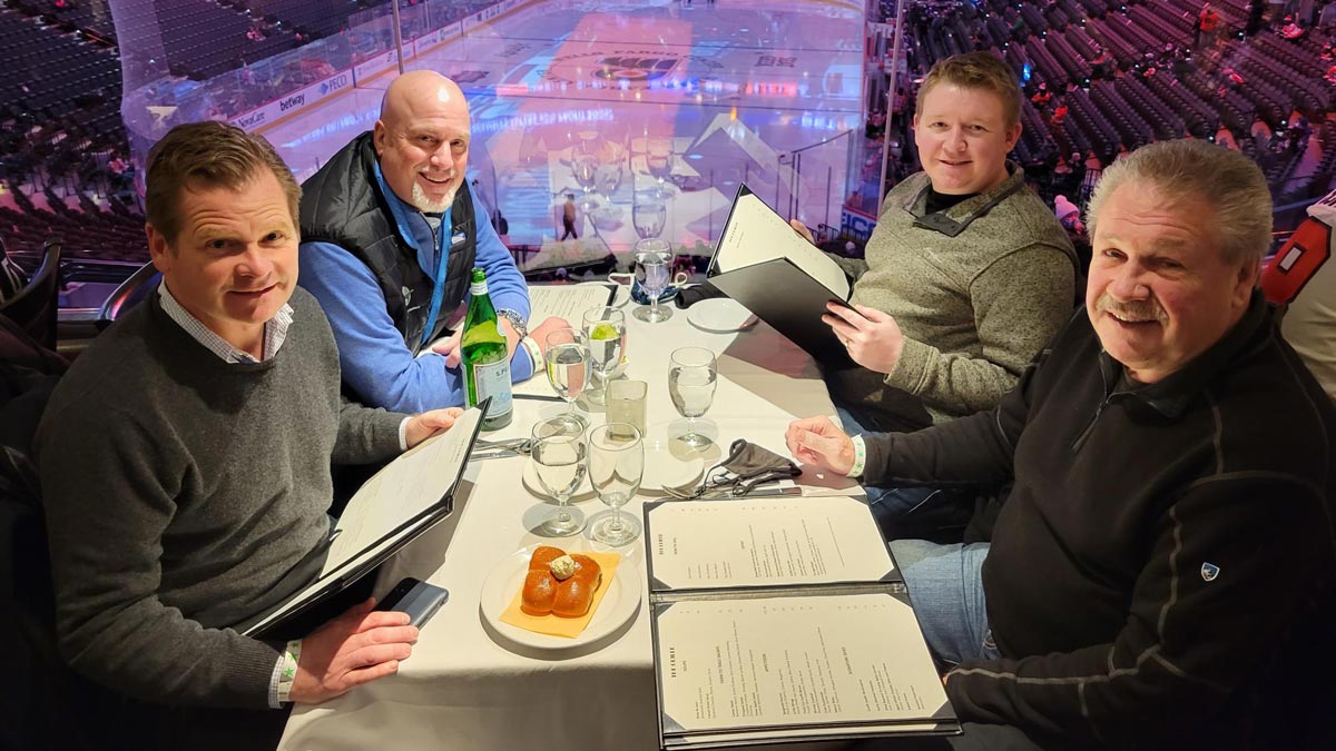 Dinner prior to faceoff, 1/15/2022