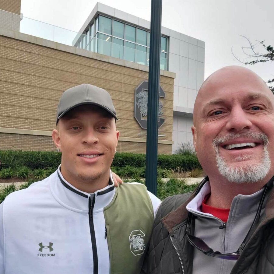 Spencer Rattler with Eric Gutshall of UCC